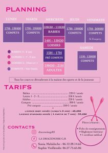planning et tarifs gr 2026